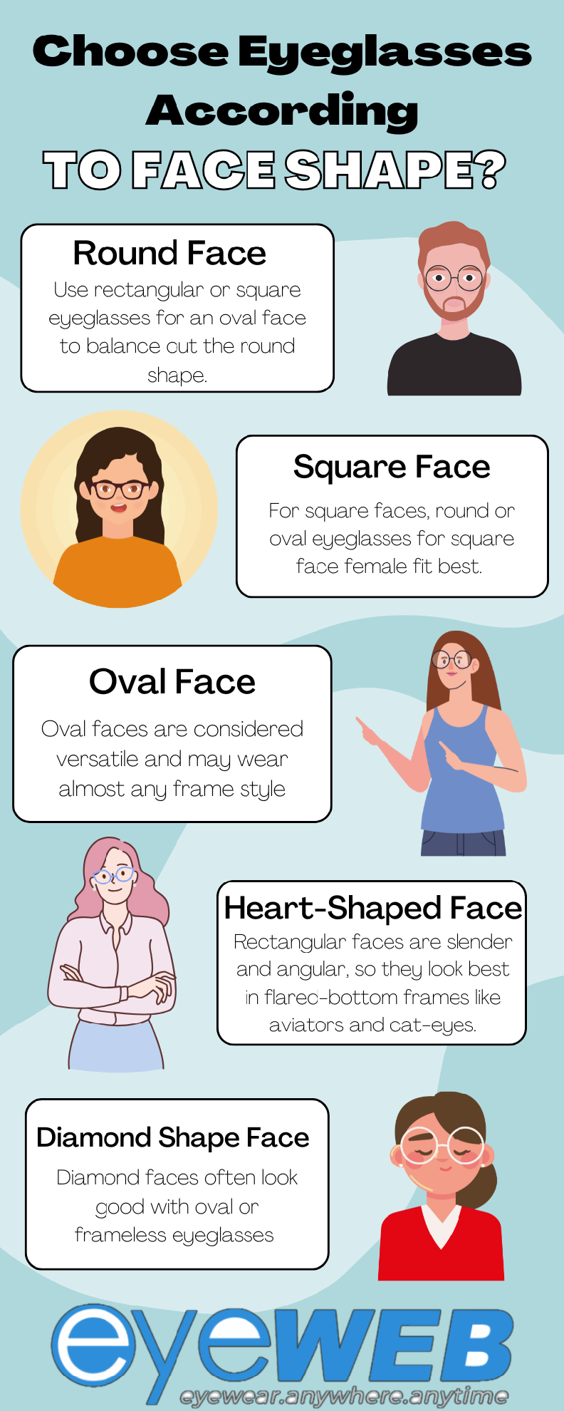 How To Choose Eyeglasses According To Face Shape